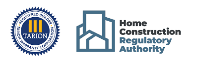 Tarion logo and Home Construction Regulatory Authority logo.