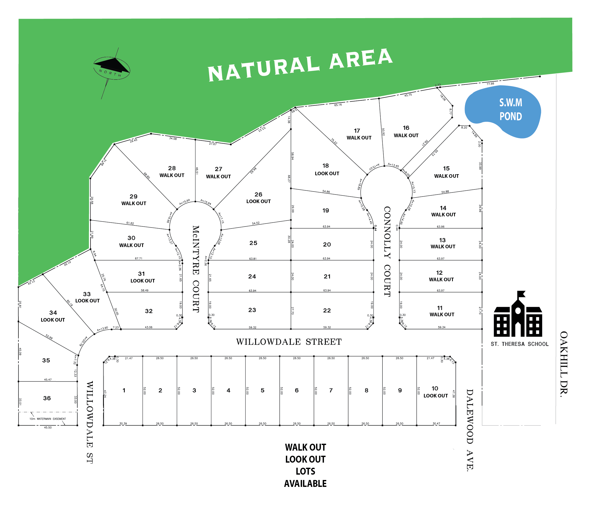 Summit Estates Lot Map.