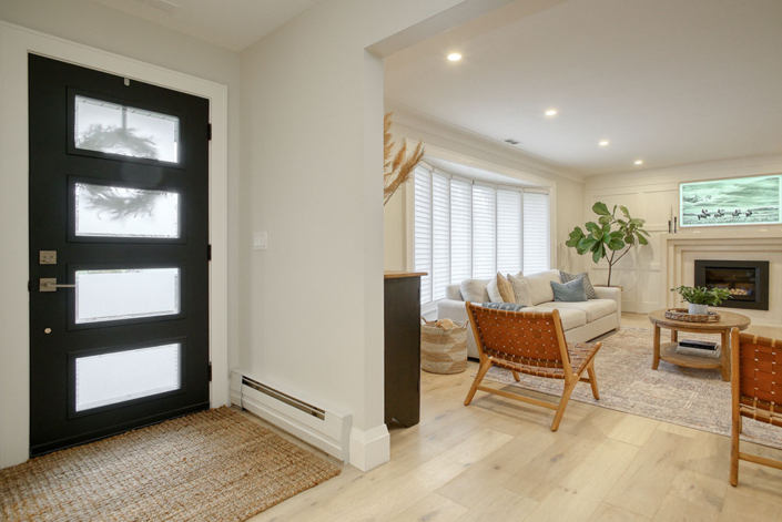 A contemporary entry-way into one of Haggerty's new construction homes.
