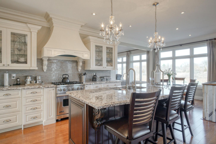 An elegant kitchen in one of Haggerty's custom-built homes.