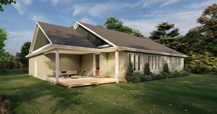 Side view home rendering of the Everest model in the Summit Estates development.